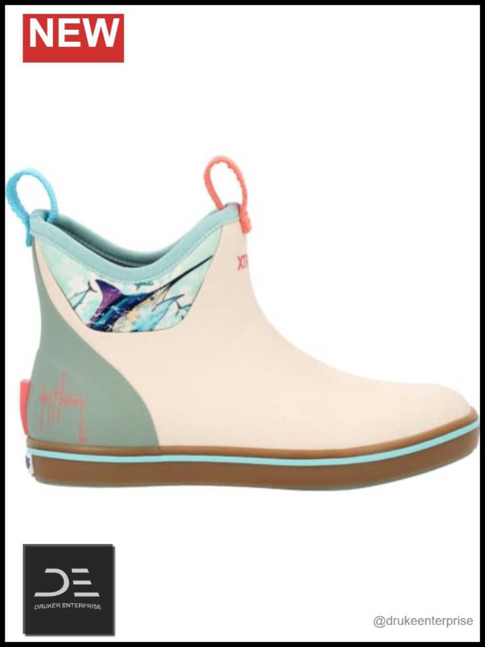 Waterproof Ankle Deck Boot Rubber Pull-On Slip-Resistant
